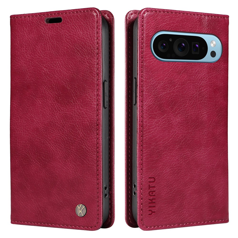 YIKATU YK-006 For Google Pixel 9 Case PU Leather Magnetic Closure Wallet Phone Cover YIKATU YK-006 For Google Pixel 9 Case PU Leather Magnetic Closure Wallet Phone Cover